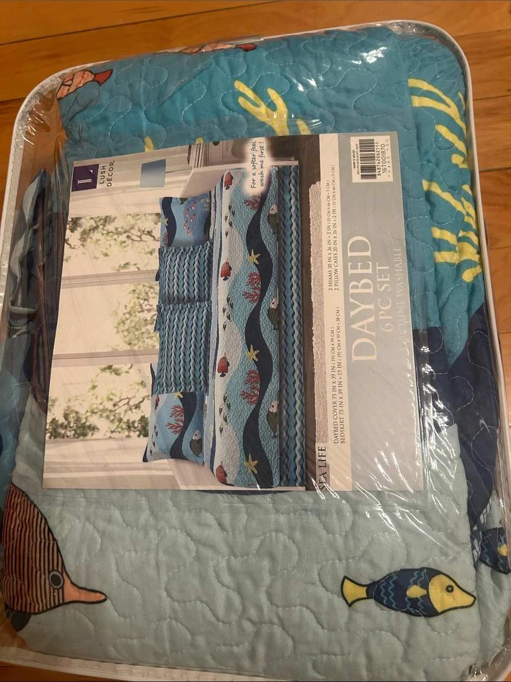 Aqua Blue Daybed 6-Piece Comforter Set